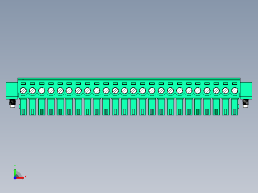 DEGSON 15EDG（公头） 3.81mm 螺钉锁紧，插拔式接线端子 FullPack-15EDGKM-3.81-24P-14-00AH前视缩略图