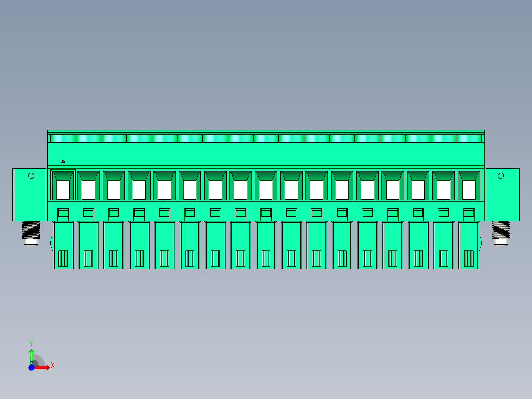 DEGSON 15EDG（公头） 3.5mm 螺钉锁紧，插拔式接线端子 FullPack-15EDGKAM-3.5-17P-14-00AH前视图