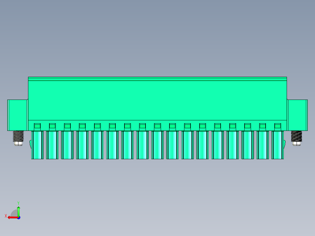 DEGSON 15EDG（公头） 3.5mm 螺钉锁紧，插拔式接线端子 FullPack-15EDGKAM-3.5-17P-14-00AH后视图