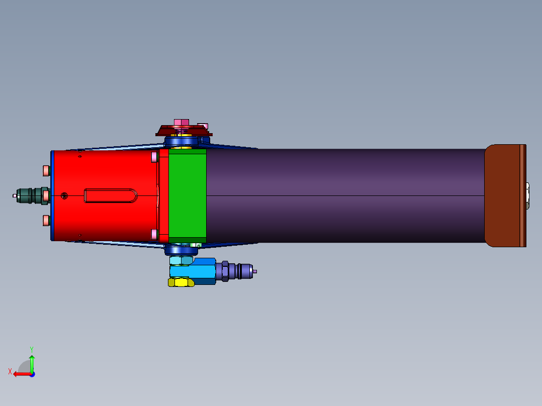 脚踏气动驱动液压泵后视图