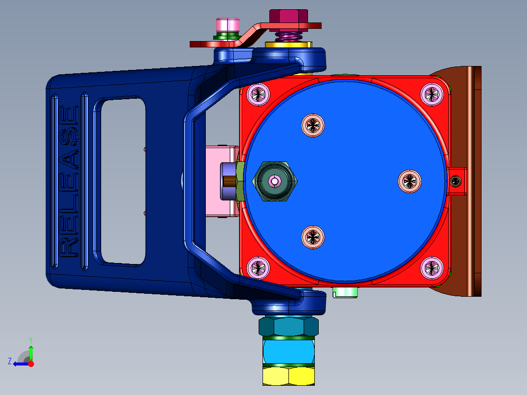 脚踏气动驱动液压泵右视图