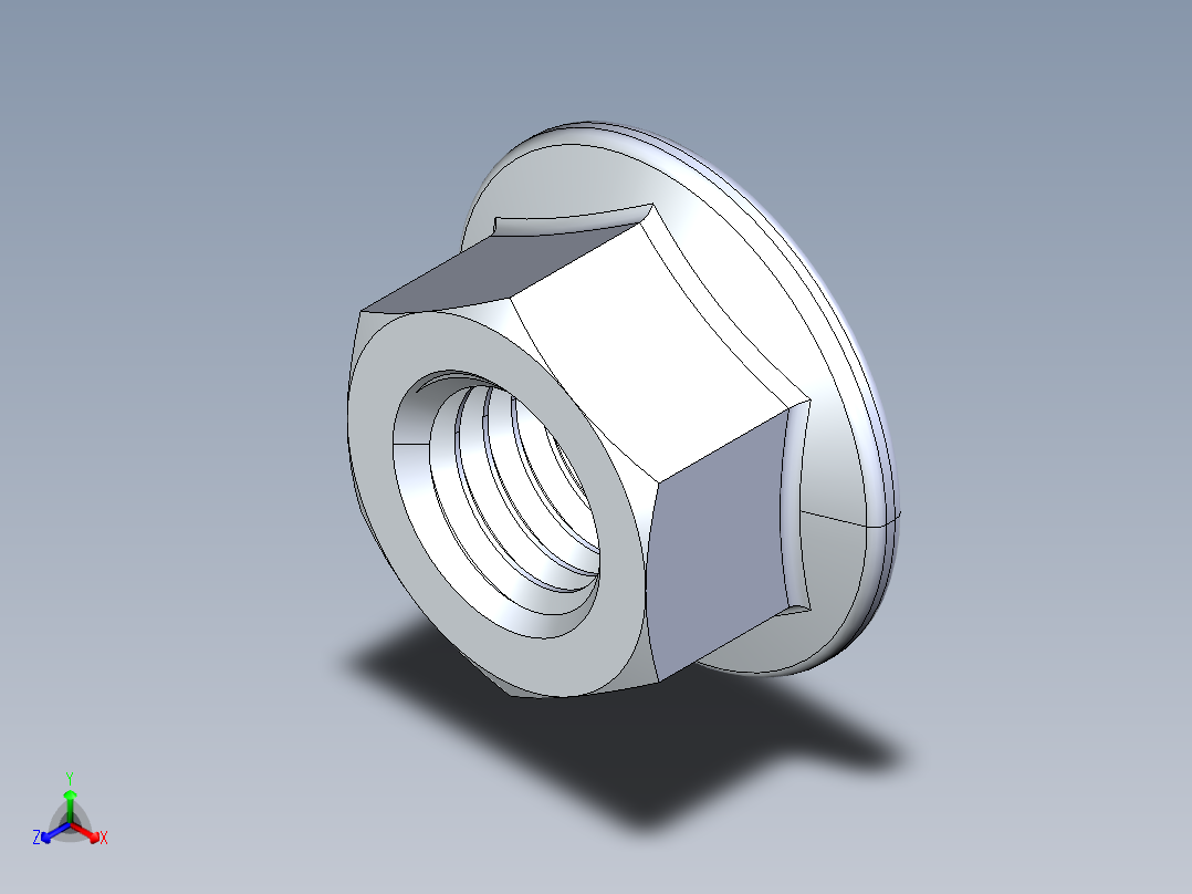 公制法兰螺母-FN M14x2.STEP
