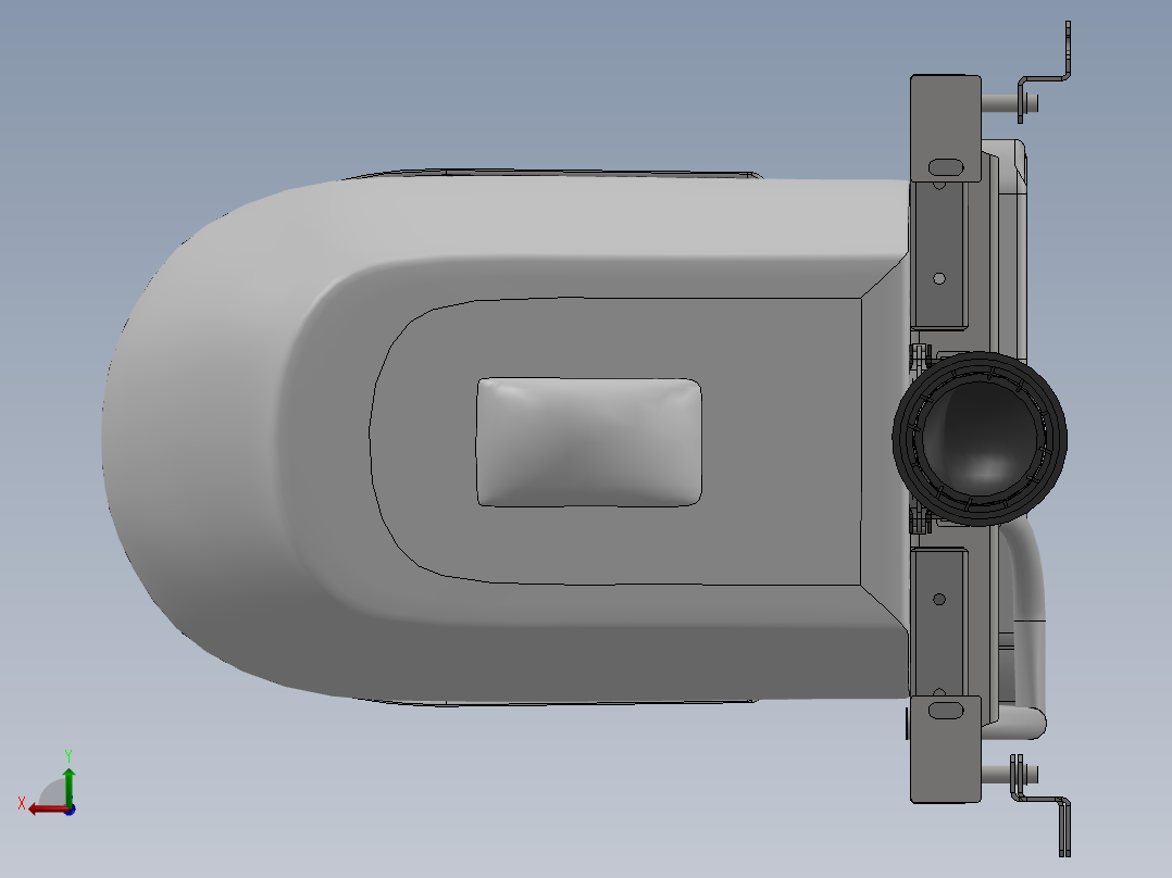 壁挂式马桶后视图