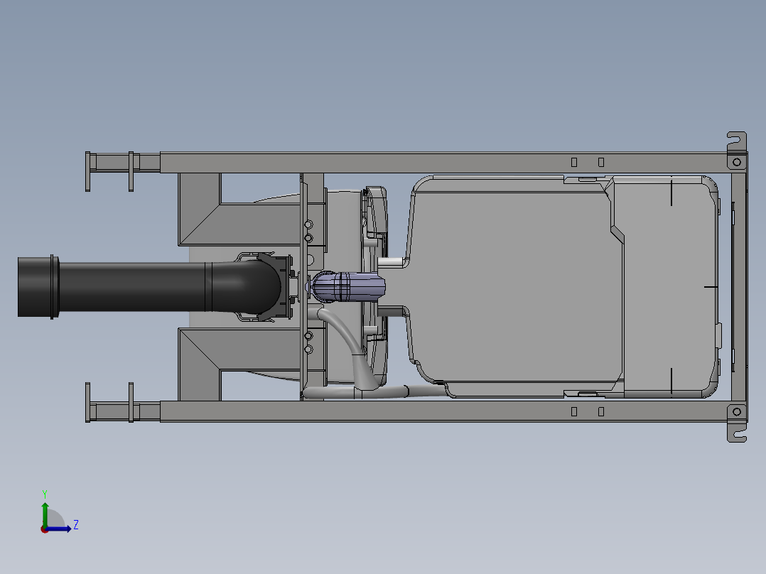 壁挂式马桶左视图
