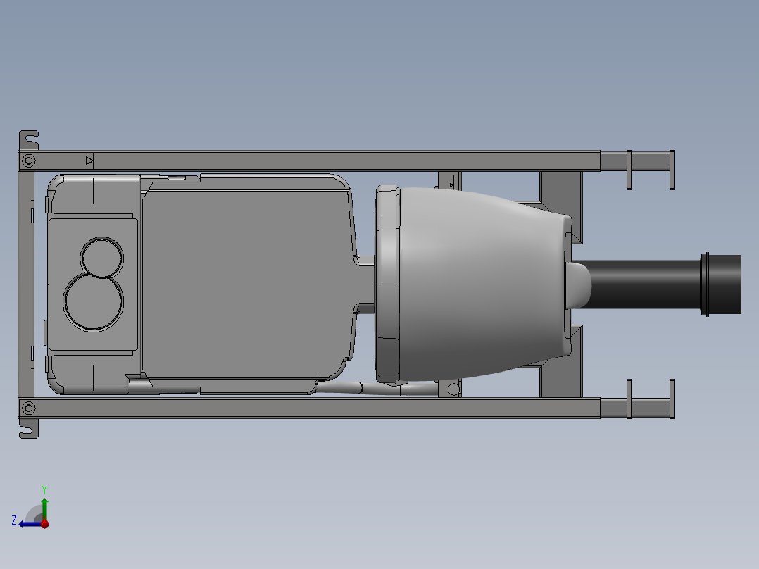 壁挂式马桶右视图