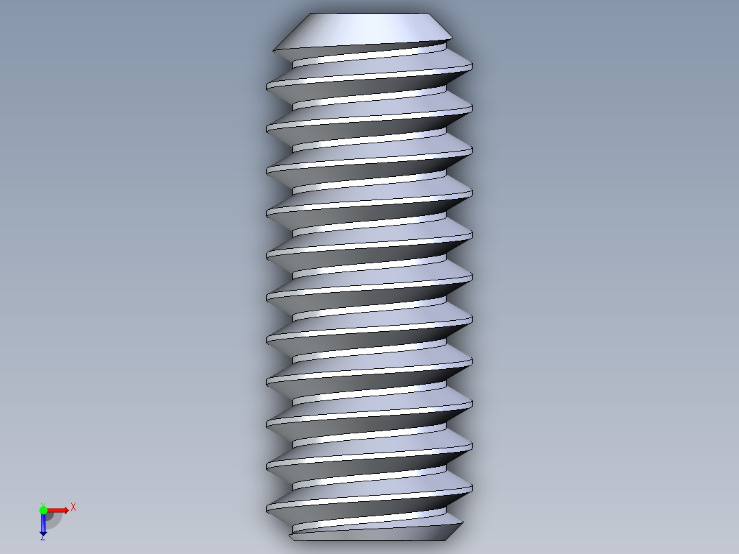 UNC 平头紧定螺钉-UNC SET SCREW 5-40 x0.3125.STEP俯视图