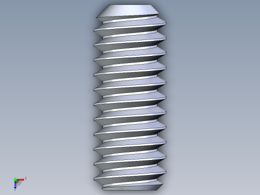 UNC 平头紧定螺钉-UNC SET SCREW 5-40 x0.3125.STEP俯视缩略图