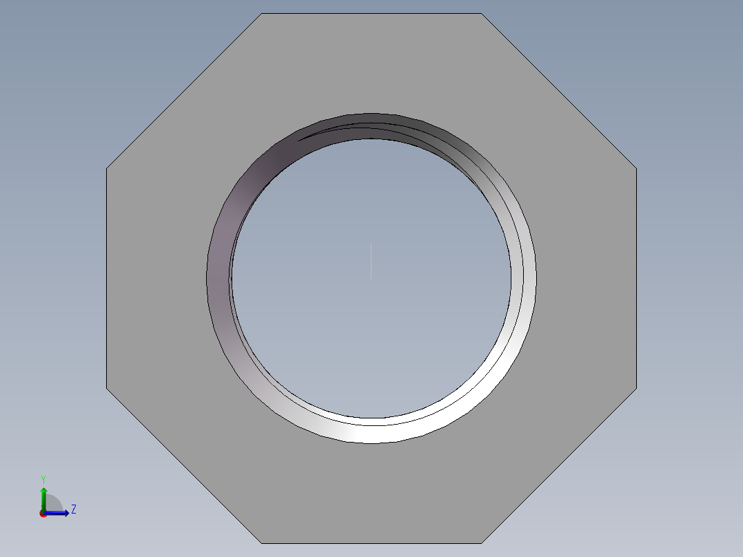 转接头-内外丝异径 DN20-DN10左视图
