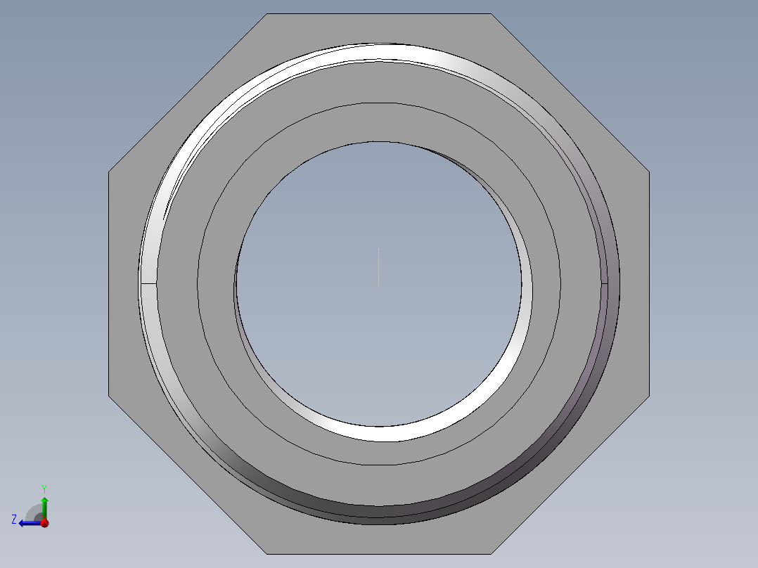 转接头-内外丝异径 DN20-DN10右视图