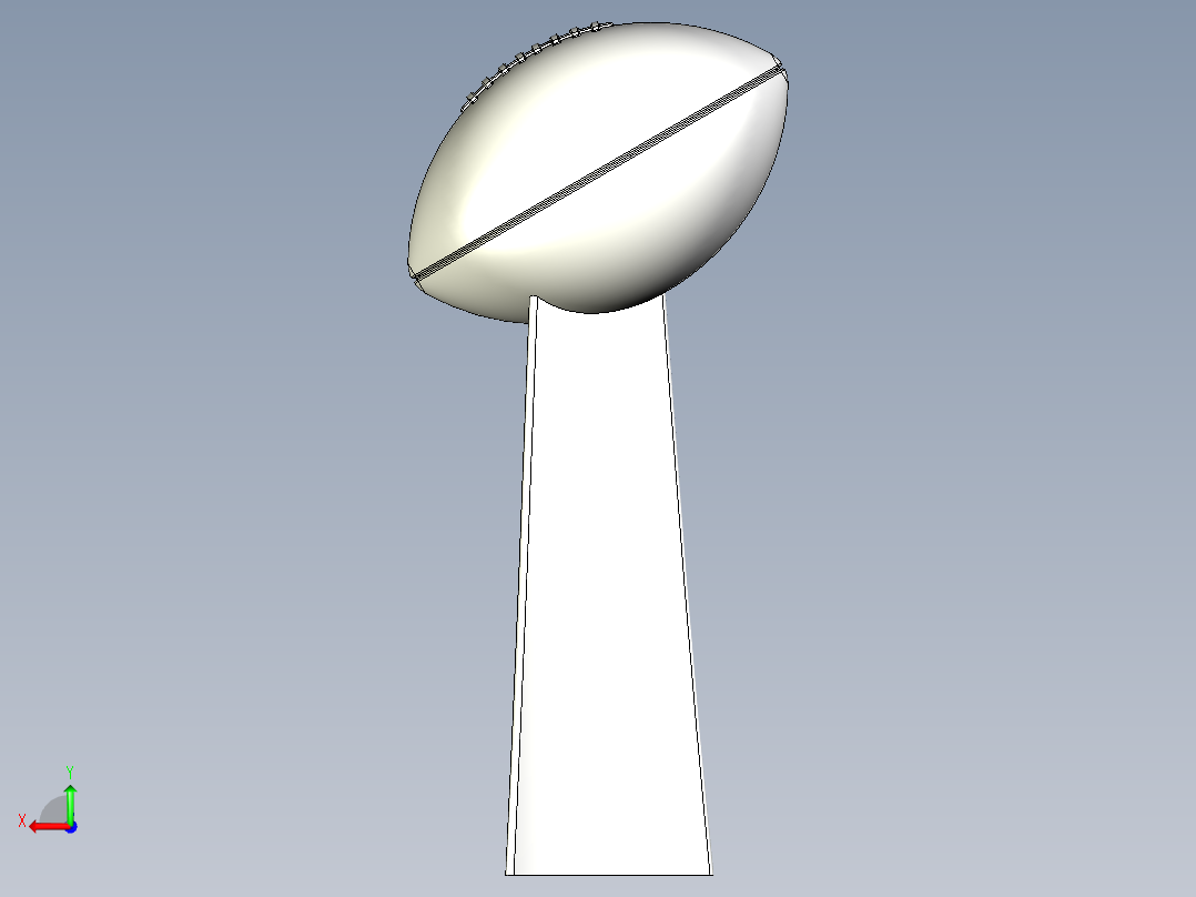 隆巴迪奖杯后视图