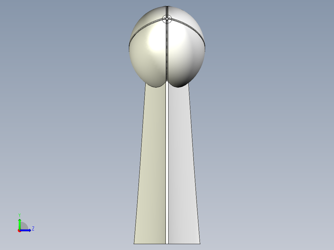 隆巴迪奖杯左视图