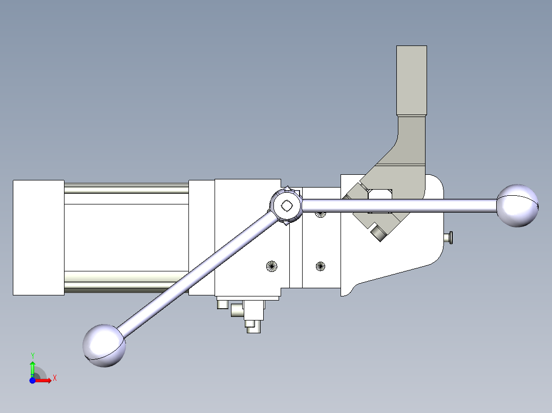 德克斯TUNKERS气缸数模V63.1 Z A12 T12 45~120 GRAD前视图