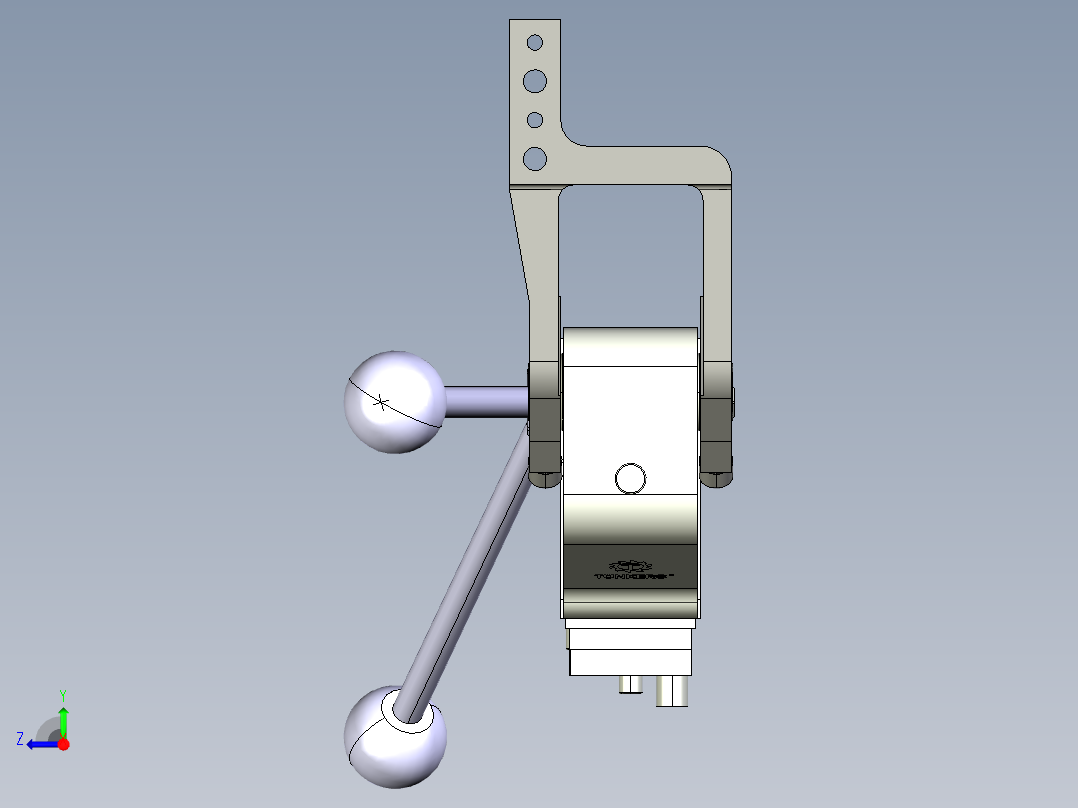 德克斯TUNKERS气缸数模V63.1 Z A12 T12 45~120 GRAD右视图