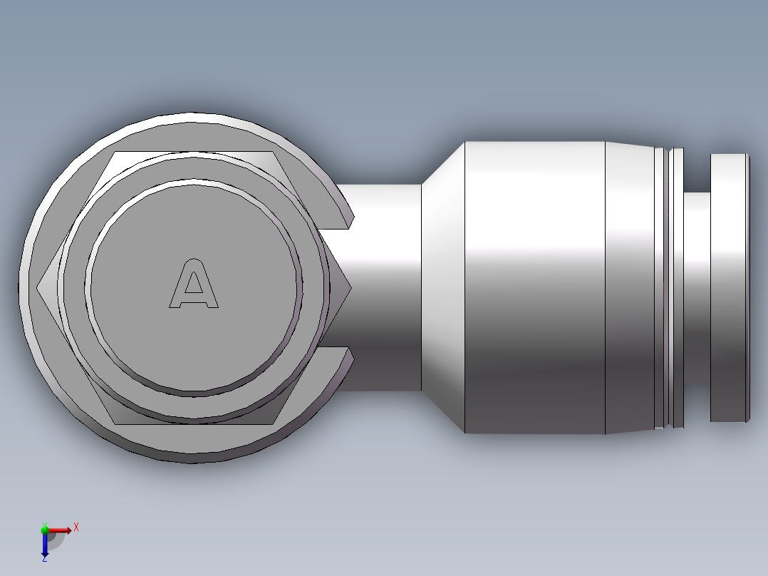 节流阀PSL802A（2分8厘）俯视图