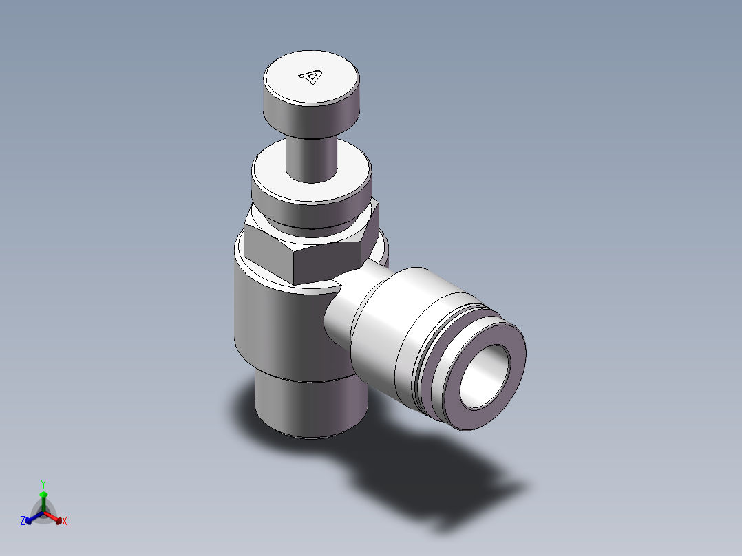 节流阀PSL802A（2分8厘）正等轴测图