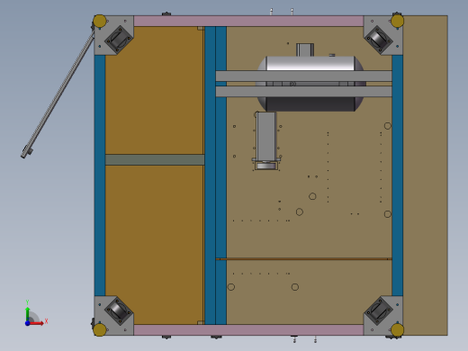 电池贴侧胶机3D图纸 非标自动化设备3D图纸3D模型前视缩略图
