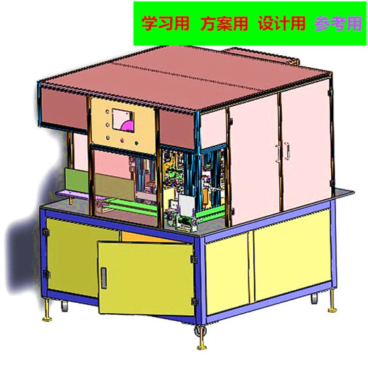 电池贴侧胶机3D图纸 非标自动化设备3D图纸3D模型缩略图