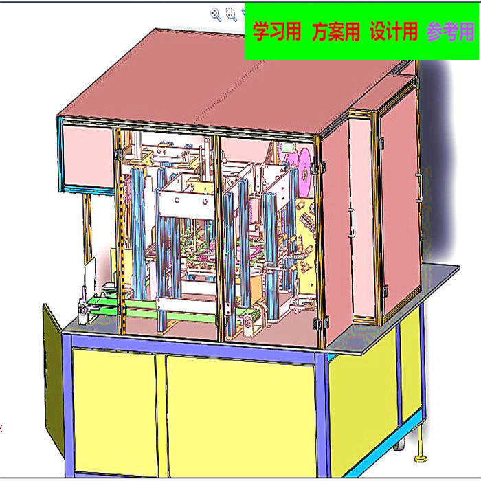 电池贴侧胶机3D图纸 非标自动化设备3D图纸3D模型