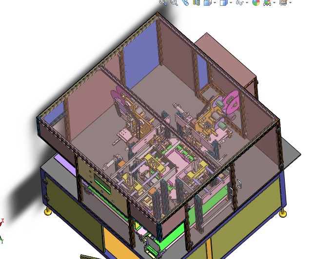 电池贴侧胶机3D图纸 非标自动化设备3D图纸3D模型
