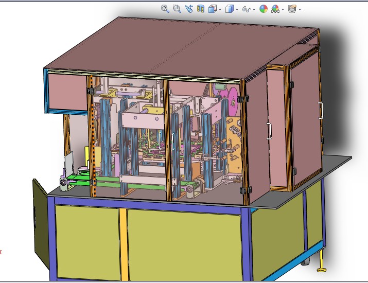电池贴侧胶机3D图纸 非标自动化设备3D图纸3D模型