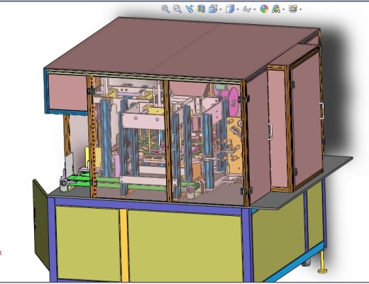 电池贴侧胶机3D图纸 非标自动化设备3D图纸3D模型缩略图