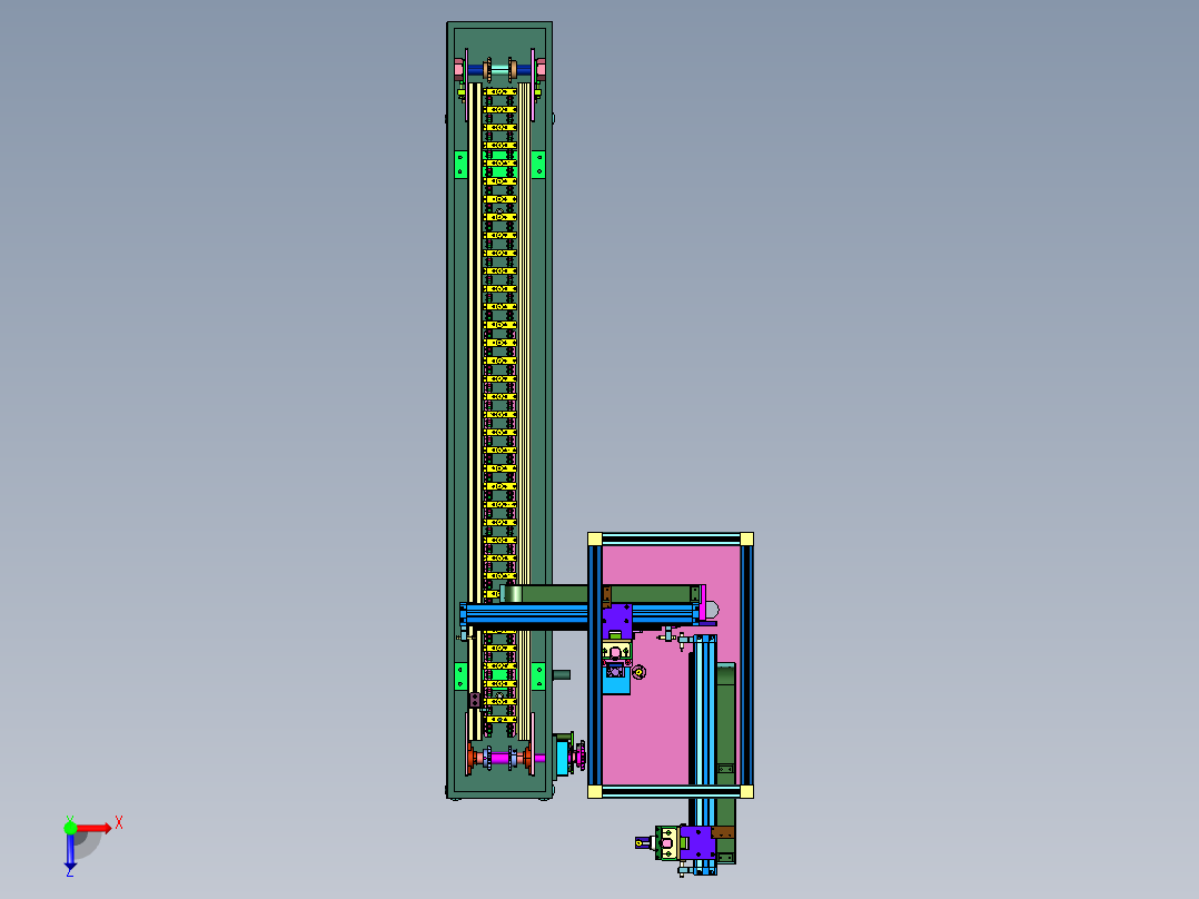 化油器输送和搬运抓手俯视图