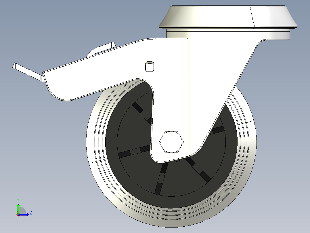 型材-KJN 521686 80MM WHEEL左视图