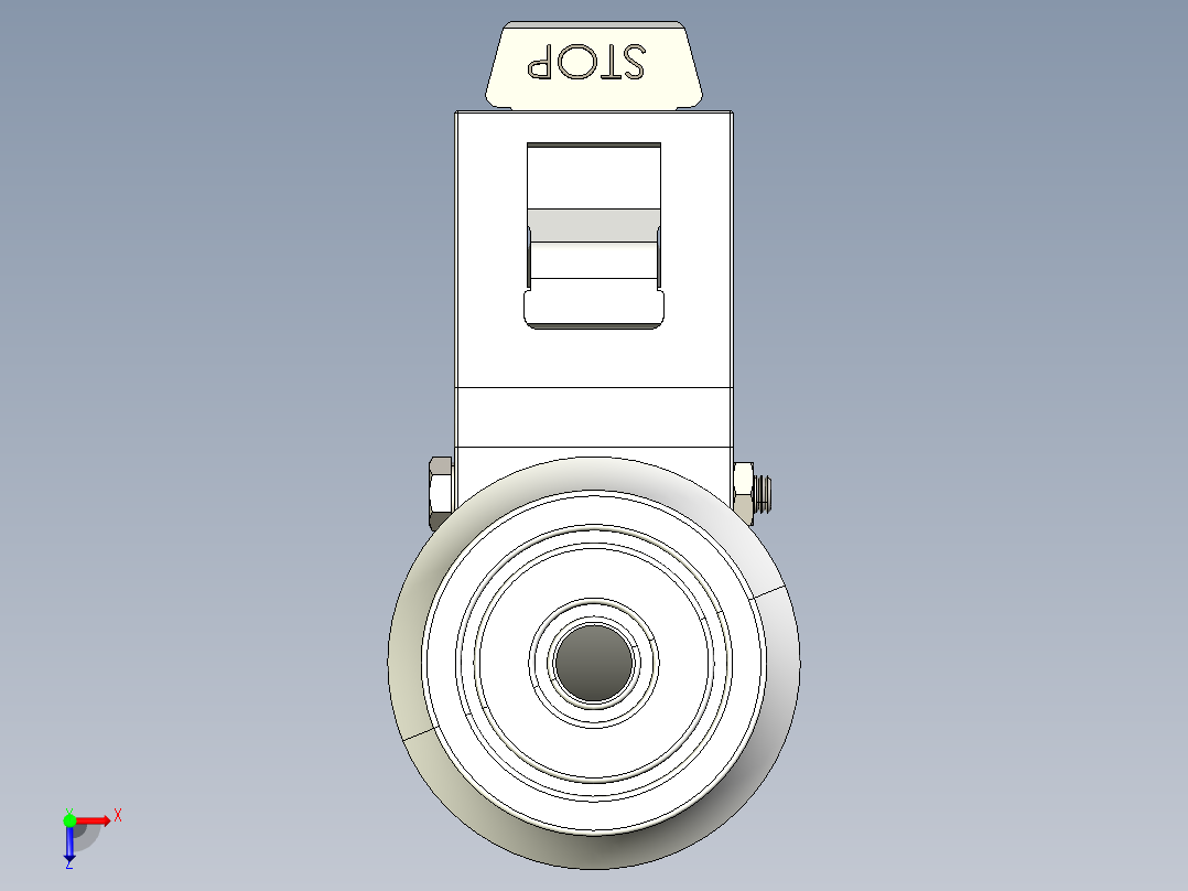 型材-KJN 521686 80MM WHEEL俯视图