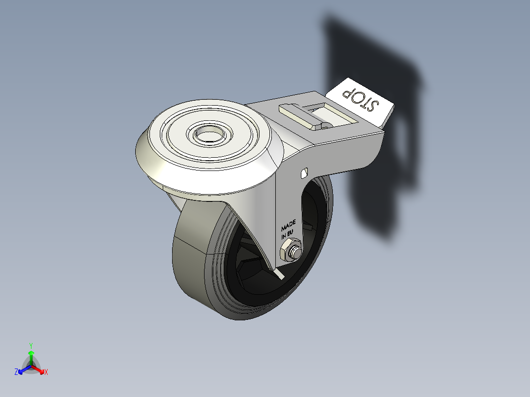 型材-KJN 521686 80MM WHEEL正等轴测图