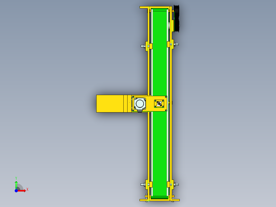 输送台装配SW+CAD（兼职私域）前视图