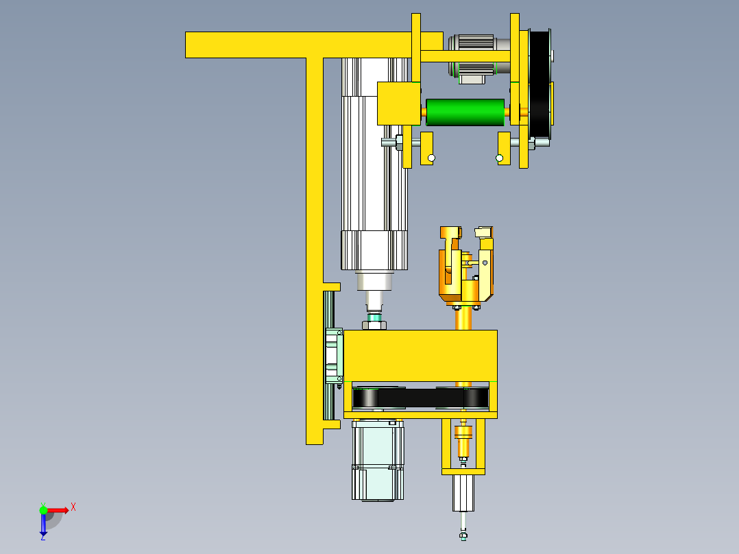 输送台装配SW+CAD（兼职私域）俯视图