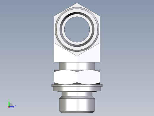 卡套式工业通用硬管接头EO_Adjustable_locknut_branch_tee_TEE18LROMDCF左视缩略图