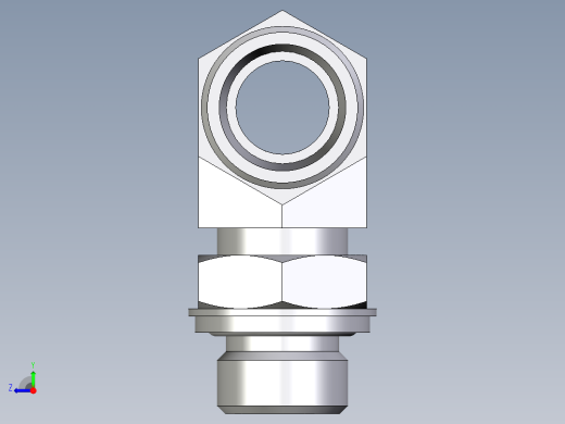 卡套式工业通用硬管接头EO_Adjustable_locknut_branch_tee_TEE18LROMDCF右视缩略图