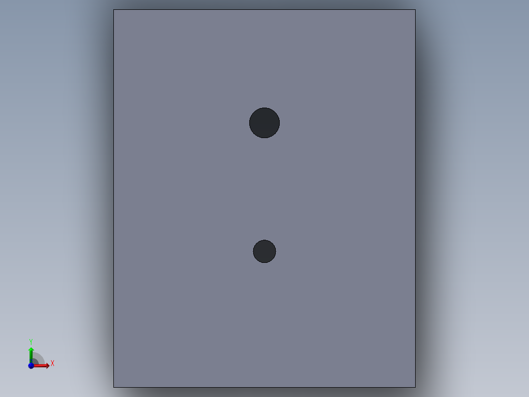 槽轮机架板前视图