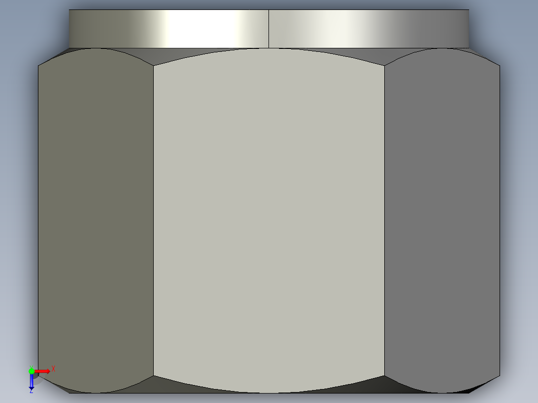 卡套式工业通用硬管接头8_bu-s俯视图