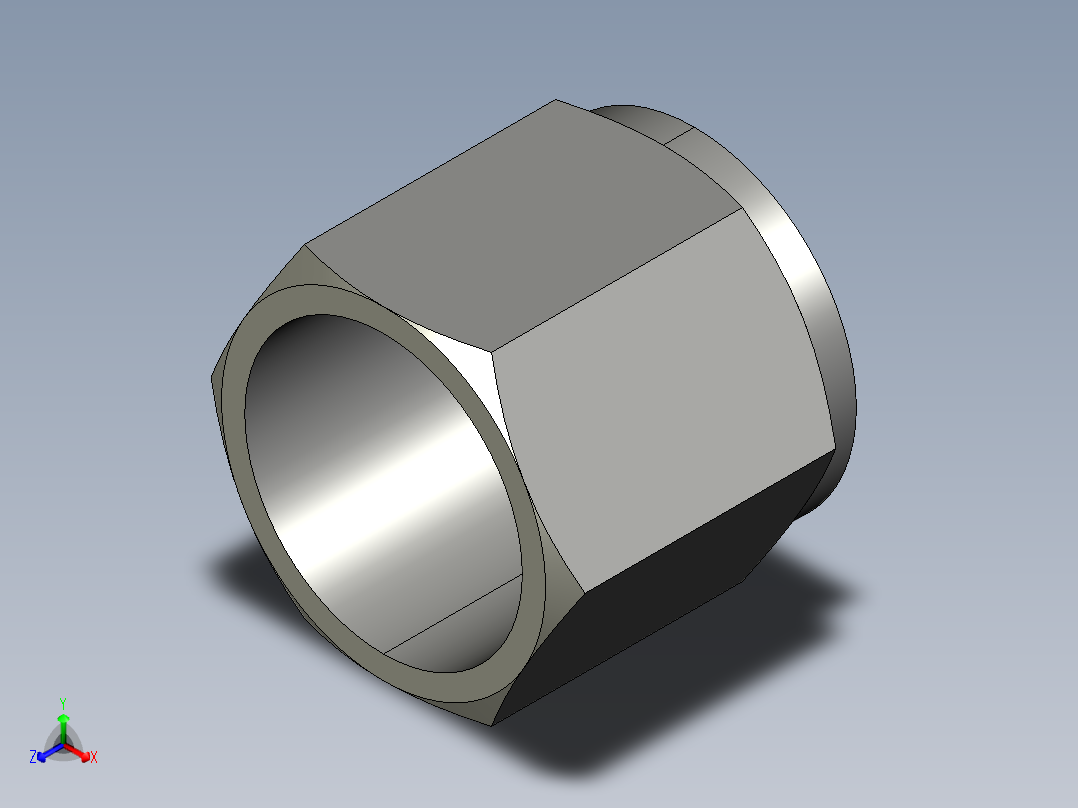 卡套式工业通用硬管接头8_bu-s正等轴测图