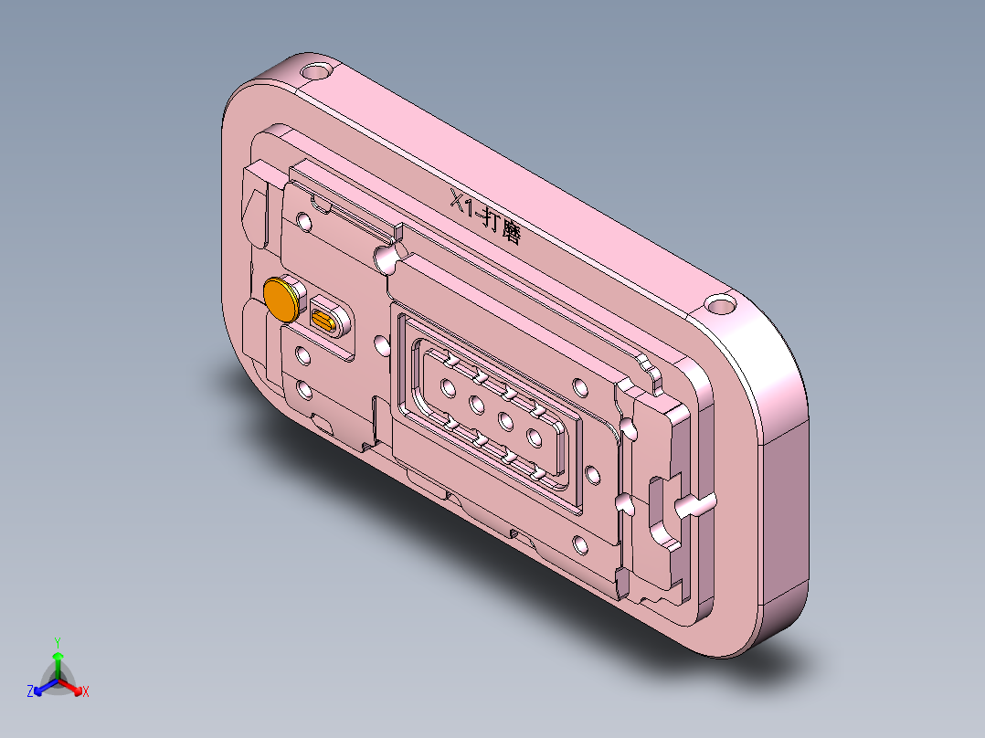 X1-CNC笔记本CNC工装夹具三维模型DAMO-0117主视图