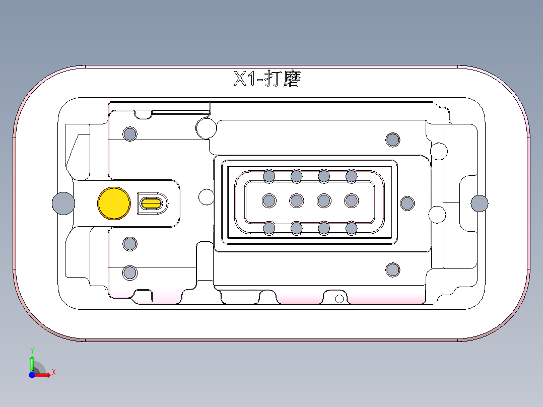 X1-CNC笔记本CNC工装夹具三维模型DAMO-0117前视图