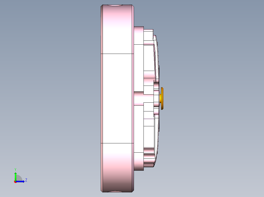X1-CNC笔记本CNC工装夹具三维模型DAMO-0117左视图