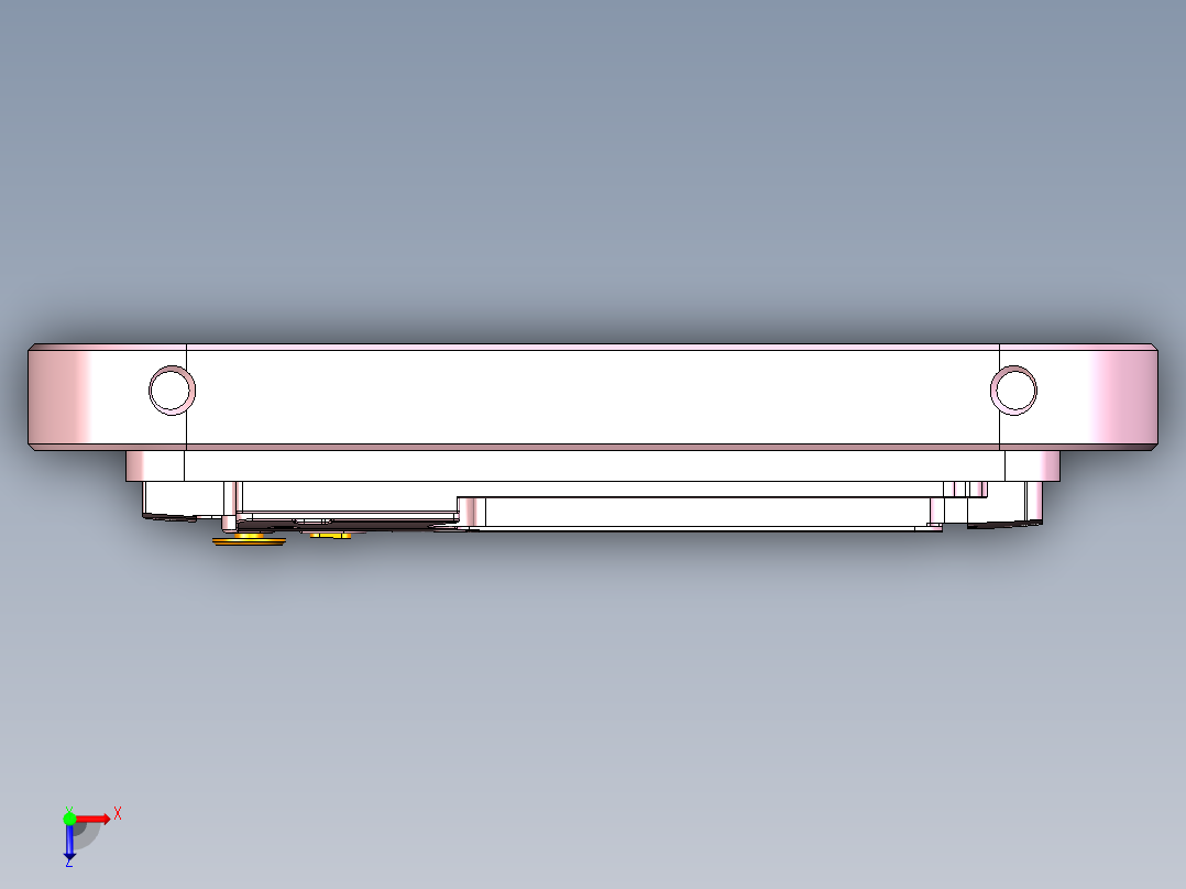 X1-CNC笔记本CNC工装夹具三维模型DAMO-0117俯视图