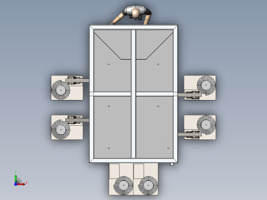 Robotic Cell环形组装线sw18前视缩略图