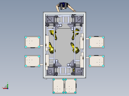 Robotic Cell环形组装线sw18后视缩略图