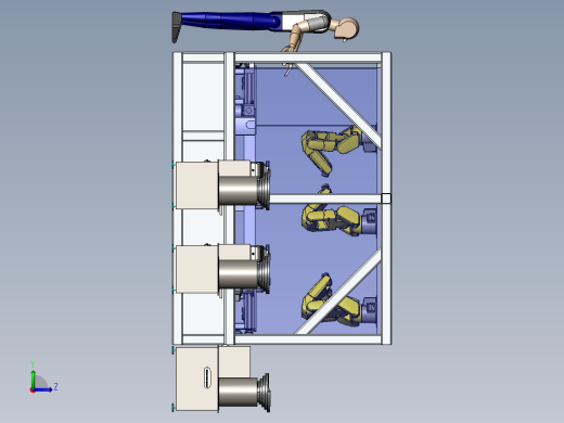 Robotic Cell环形组装线sw18左视缩略图