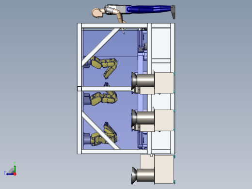 Robotic Cell环形组装线sw18右视缩略图