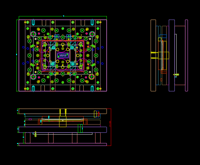 笔记本A面外壳半剪LOGO模具设计图