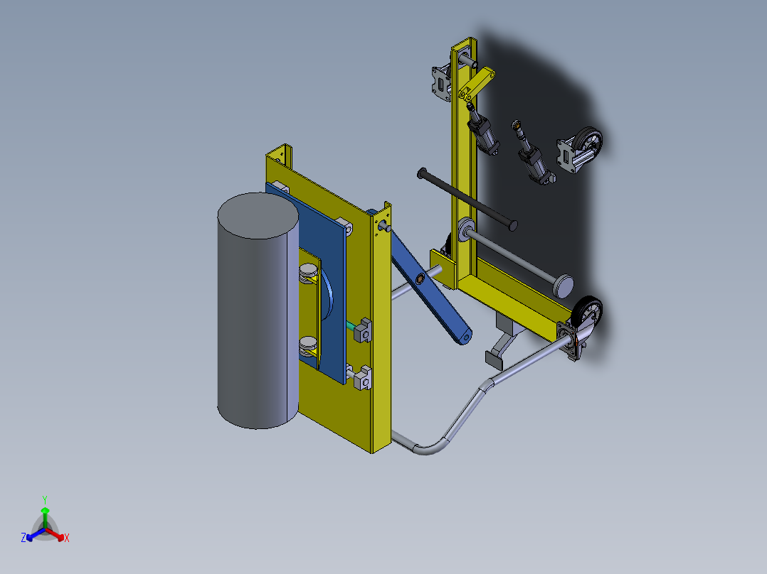 光学测试升降机 STEP正等轴测图