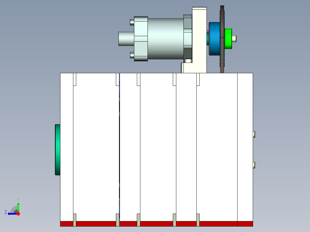 紧固螺母（全自动脱螺纹）右视图