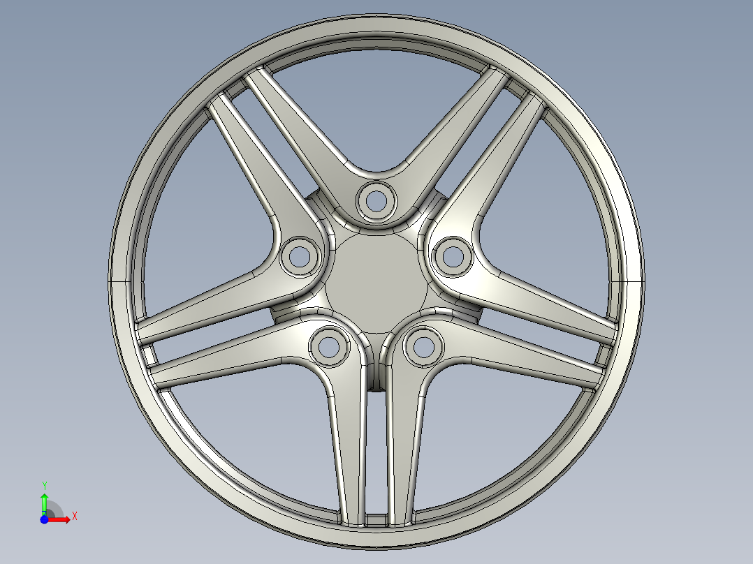 轮毂、轮胎前视图