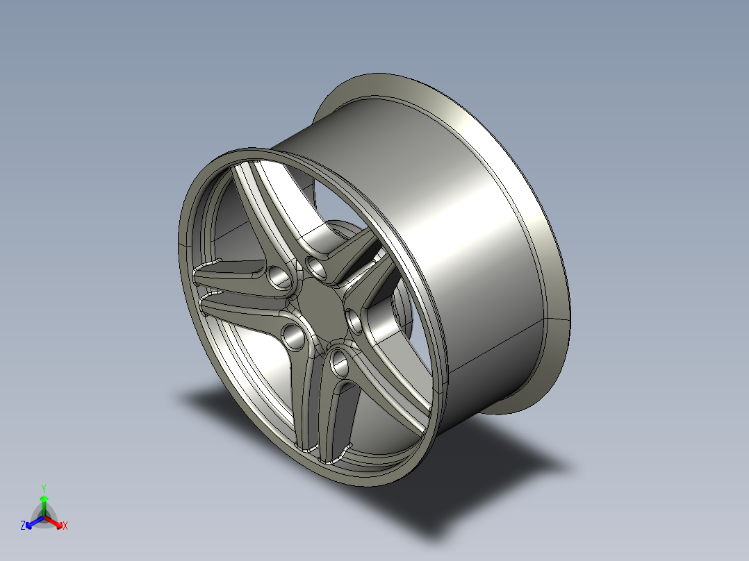 轮毂、轮胎正等轴测图