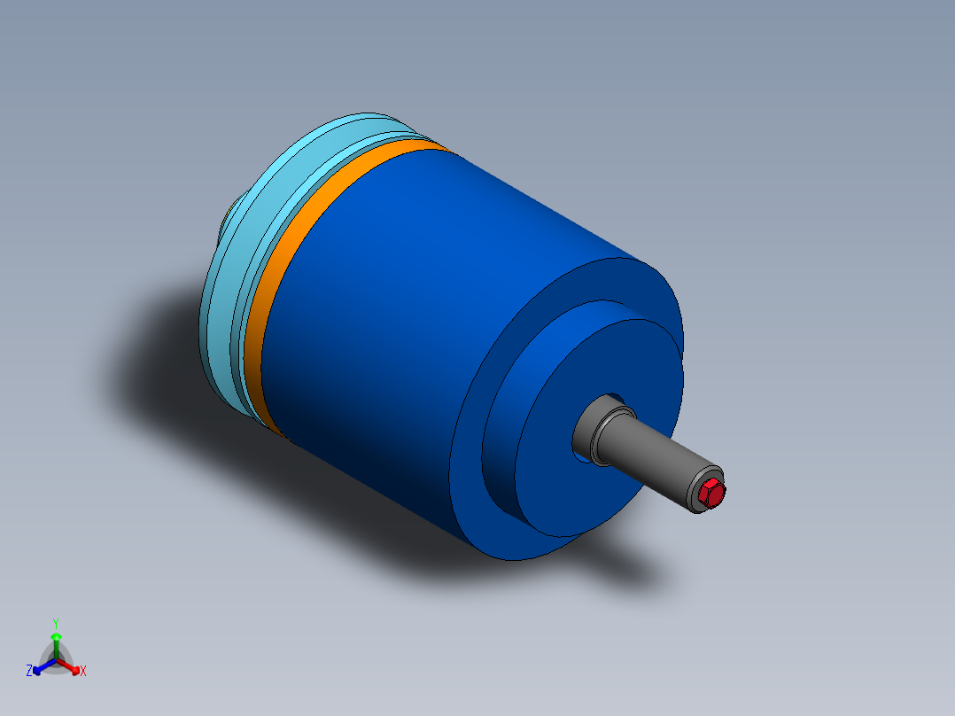 A0003029-Rulman 滚柱支撑皮带轮驱动系统组装正等轴测图